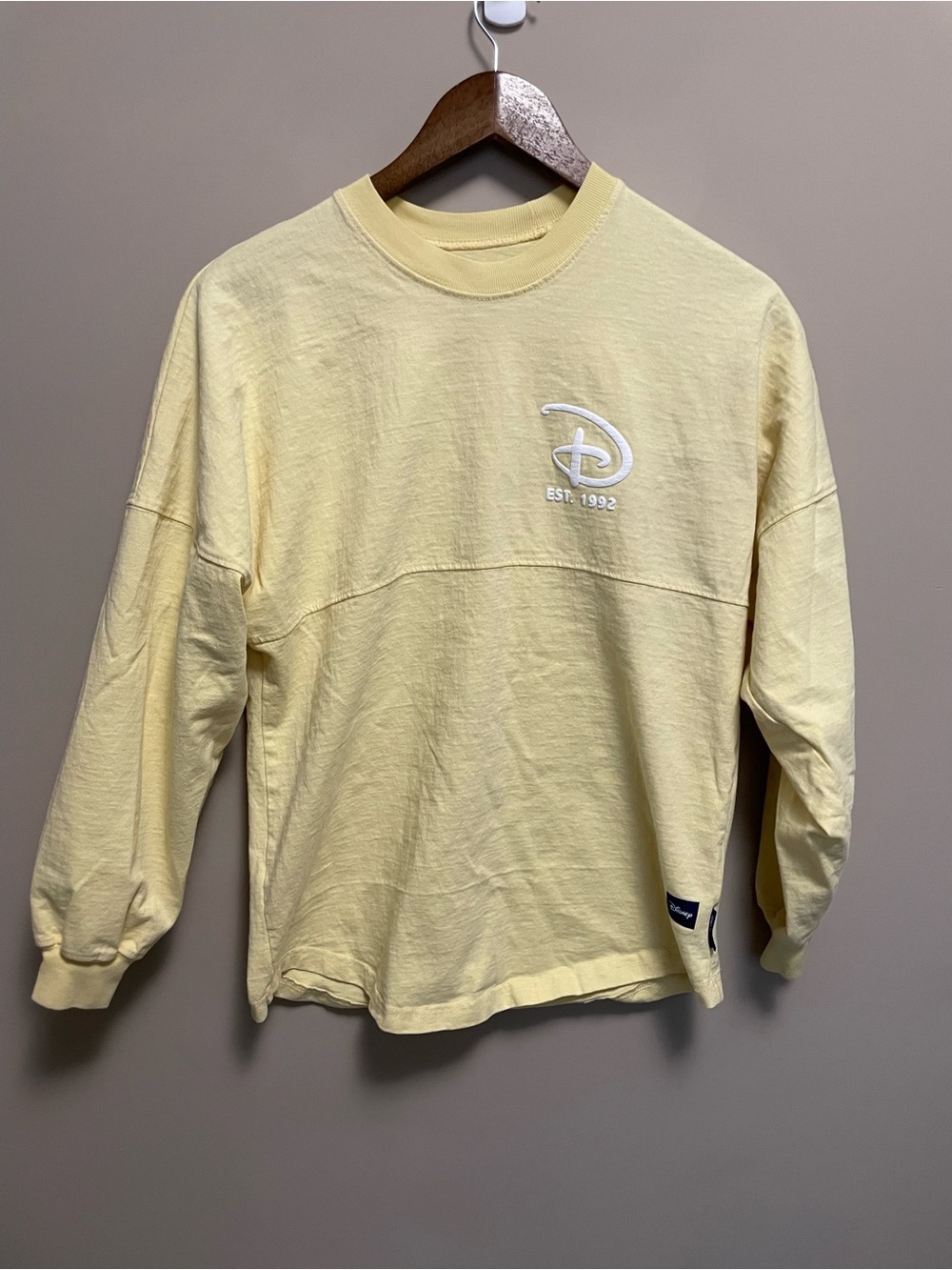 Disneyland Paris Spirit Jersey Yellow Long Sleeve Tee Women’s XS
